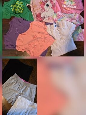 wonder nation White and Gray Girls Basics Tee And Shorts Bundle